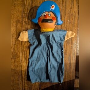 Vintage French Police Officer Character Puppet Hand Puppet